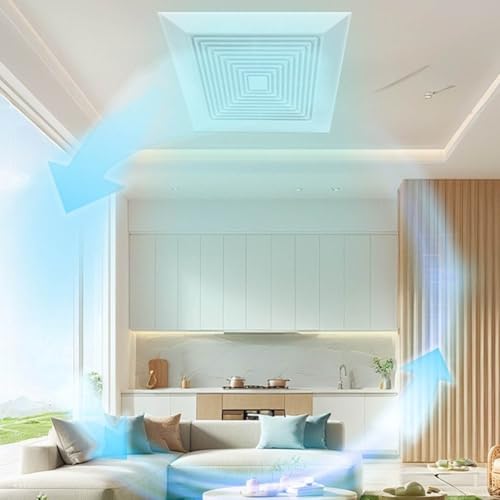 Ventilador de escape en línea para baño, cocina, inodoro, extractor de aire silencioso con tecnología de ahorro de energía y fuerte rendimiento de flujo de aire (6 pulgadas)