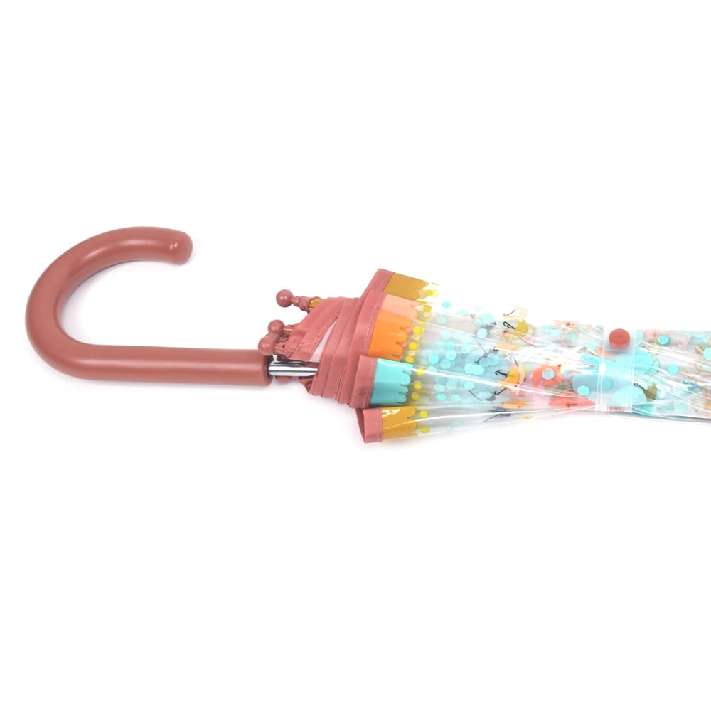 DJECO Parapluie adulte rose/marron avec des motifs floraux
