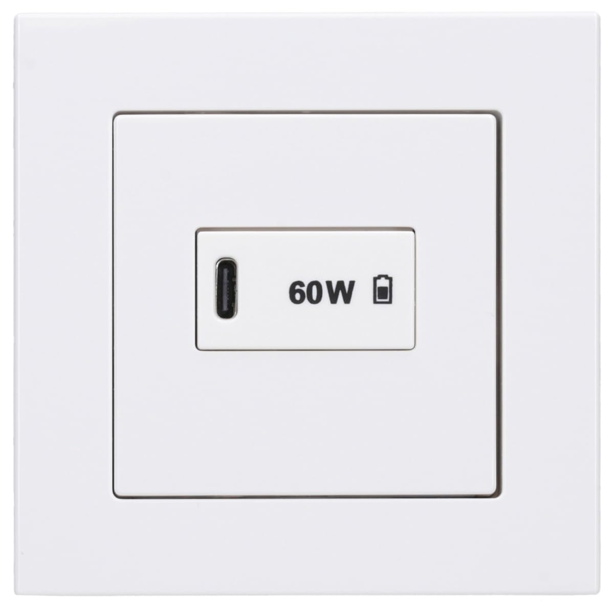 JUNG A USB-C Schnellladegerät 60W Power Delivery Alpinweiß