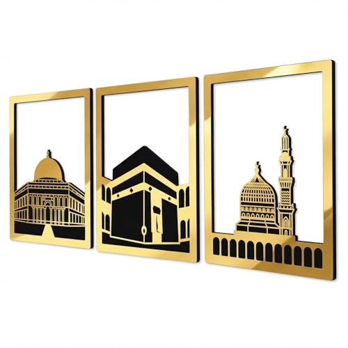 Masjid An-Nabawi et Kaaba en bois : habillez vos murs vides pour le Ramadan taille L
