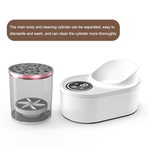 Electric Makeup Brush Cleaner Multi function Cleaning Tool Air Dryer for Makeup Brushes Storage Pink White (20/18/13cm)