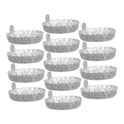 Ciieeo 50pcs Aluminum Foil Weighing Trays 60ml Storage Trays Lab Weighing Pans Sample Measuring Trays Disposable Aluminum Foil Pans