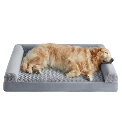 Quilmfoam Dog Beds for Large Dogs, Orthopedic Dog Bed for Medium Large dogs,Big Waterproof Couch Pet Bed with Removable Washable Cover