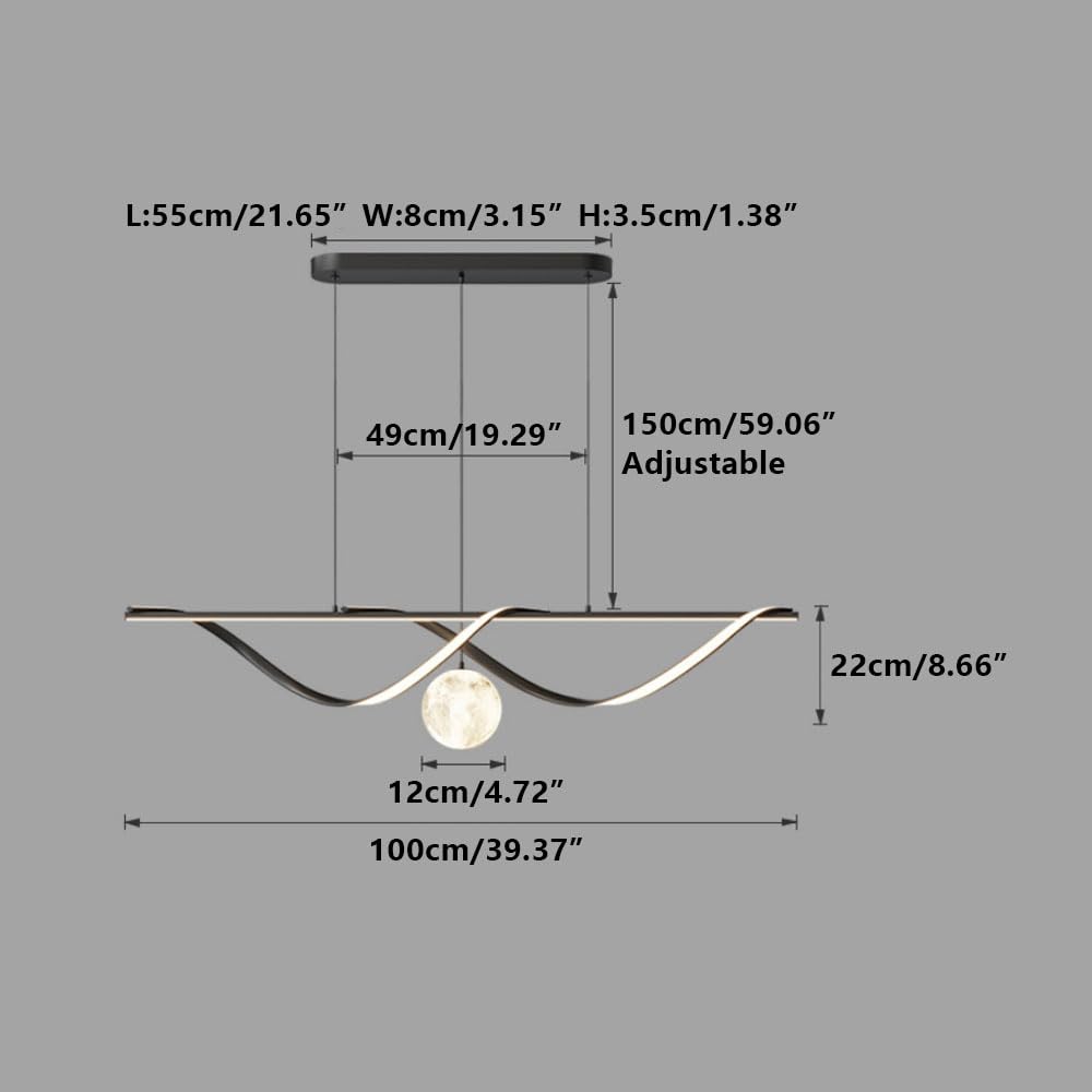 Wiszący żyrandol LED z aluminiową kulką do nowoczesnej dekoracji wnętrz - Oświetlenie podwieszane o zmiennej intensywności, idealny do restauracji, salonu, sypialni - 3000-650