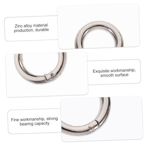 Anillos con resorte Hohopeti de alta durabilidad para colgar llaves y accesorios 4