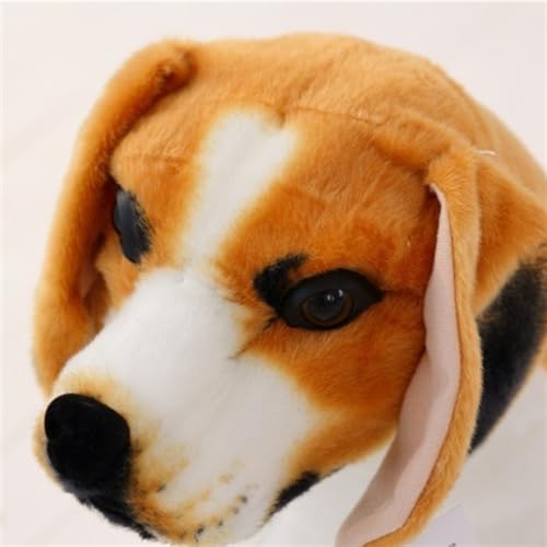 TOPLITHE Beagle Hund Kuscheltier, Realistisches Beagle Plüsch Welpenkissen Plüschtier for Kinder Erwachsene Weihnachts Geburtstagsgeschenk(Lying down,40CM/15IN)