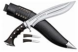 Gurkha Kukri Knife 10.5” Blade (16” Overall) – Iraqi Tactical Design, Hand Forged in Nepal, 5160 Carbon Steel, Full Tang Fixed Blade with Guard for Survival, Bushcraft & Heavy-Duty Outdoor Use