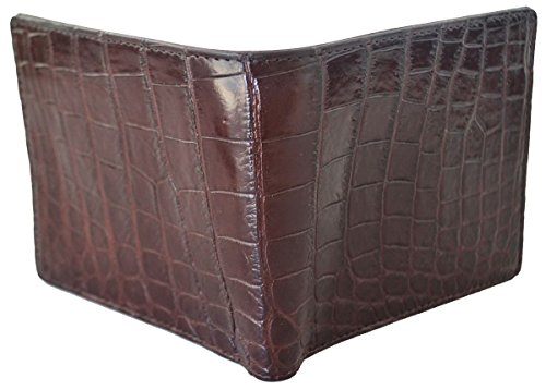 Men's Bifold Belly Leather Wallet Dark Brown4