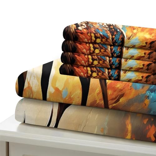 Funda nórdica de ciervo sin arrugas con cremallera lavable para cama doble 7
