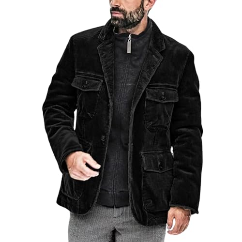 Chouyatou Men's Vintage Corduroy Blazer Jacket