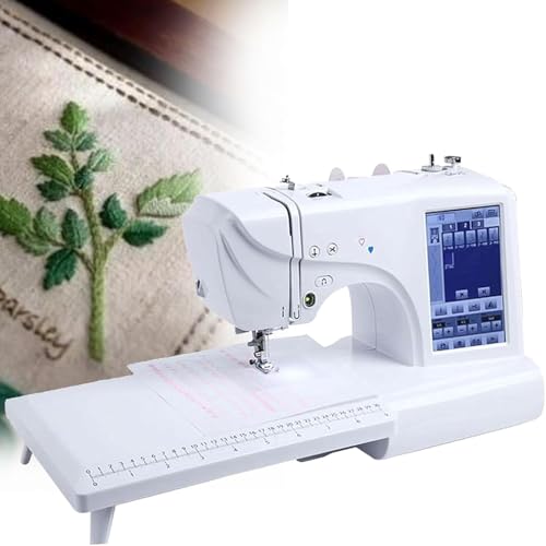 Máquina de coser y bordar digital automática con gran área de bordado, 158 patrones y 210 letras para manualidades en el hogar