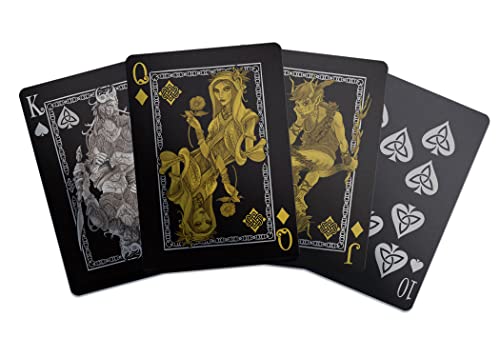 Creatures of The FAE Cartas de Póker Edición Negro Oro Plata miniatura 3
