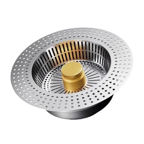 Colador para fregadero de cocina acero inoxidable dorado