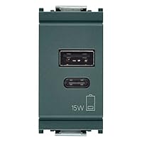 Vimar 16292.AC.15 IDEA Alimentatore USB 15 W 3 A 5 V per dispositivi elettronici