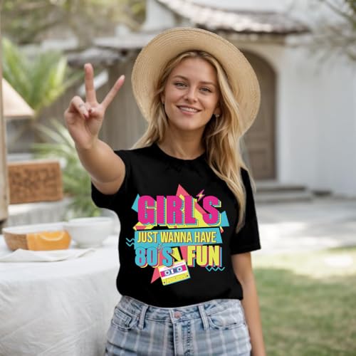 80s Shirts for Women Vintage 90s Outfits Party 80s Shirt Retro 80's Outfit Disco Music Tops 1980s Themed Gift2