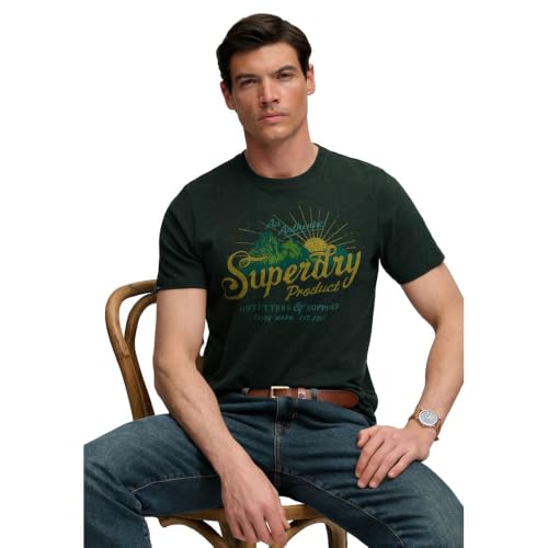 Superdry Homme Coton Imprimé Graphique Outdoors Mountain Coupe Décontractée T Shirt - vue 8