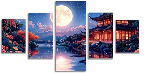 Diamond Painting pour Adulte Mefooge Lune Broderie Diamant Kit Complet Salon F567
