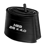 HEB - Heavy Duty Bike Tube for Ebike Tires - Puncture Resistant Inner Tube for 20x4 Bike Tire, Fat Tire Tube, MTB, 20 inch x 4.0 inch Bike Tubes (26' x 4', (Qty 1) HEB 264 Tube)