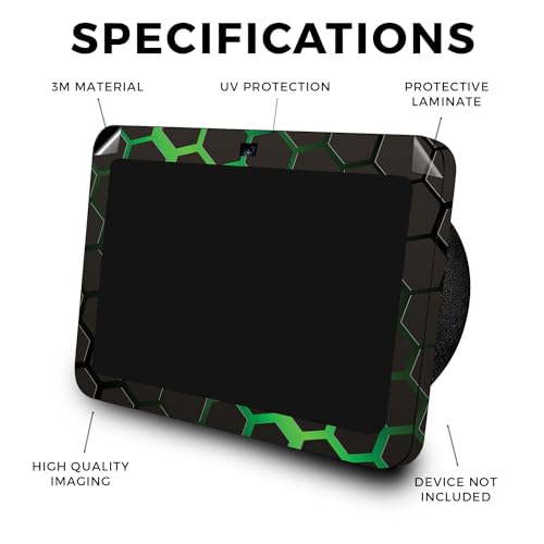 Image of Skin Compatible with Amazon Echo Show 8 (3rd Gen, 2023) - Green Hex - Premium 3M Vinyl Protective Wrap Decal Cover - Easy to Apply | Crafted in The USA by MightySkins