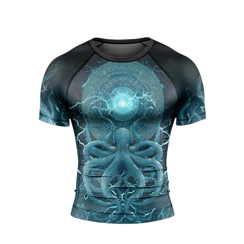Octopus Men's Rash Guard Short Sleeve BJJ Rashguard for Men Jiu Jitsu Rash Guard Tight Compression Shirt2