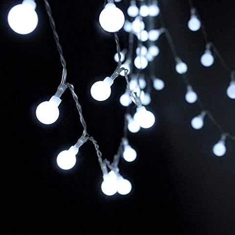 Tougo 40 LED Globe String Lights 13ft Flexible Wire Led Fairy Light for Party Tree Valentines,New Year,Bedroom,Wedding,Christmas Decoration, White Cover