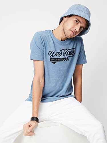 Image of Max Men Printed Slim Fit Crew Neck T-Shirt