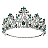 【Matériau】 Coiffe pour femme, couronne en alliage avec strass sélectionnés, haute brillance, très accrocheur. Fournir un effet extrêmement fort, durable et beau.