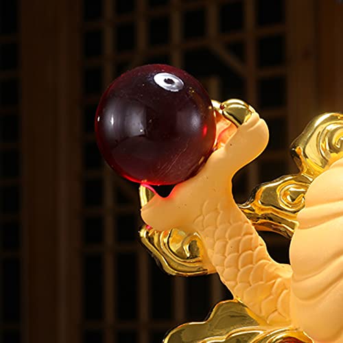 Statue de dragon chinois doré pour briser la monotonie de votre décoration - 7