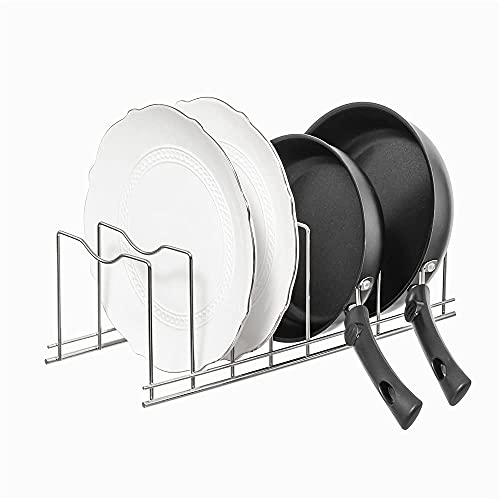 Sanno Pan Pot Lid Holder Organizer Rack,Kitchen Organizer For Pots & Pans, Lids, Plates, Cutting Boards, Bakeware, Cooling Rack, Serving Trays,Stainless Steel,2 Pack #TOP9