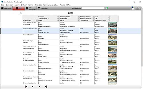GS Ansichtskarten-Verwaltung 6 - Software zur Verwaltung von Ansichtskarten - Datenbank Programm zur Ansichtskartenverwaltung - Image 6