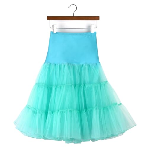 Women's Petticoat Skirt Underskirts for Cosplay Pleated Tulle Petticoat Tutu Tulle Midi Knee Length Skirt Dress4