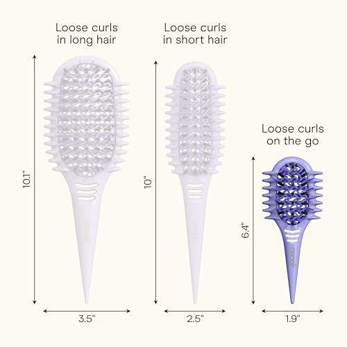 Conair Curly Hair Brush, Mini Detangler for Loose Curls, Dual-Vent Design - image 8