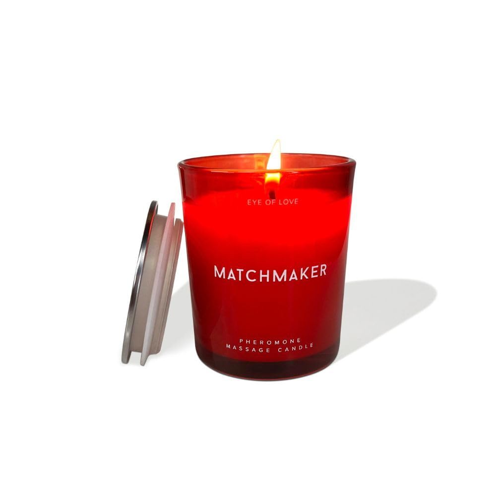 EOL EYE OF LOVE Matchmaker Red Diamond Bougie de massage à phéromones – Bougie de massage érotique – Jasmin, pamplemousse et ambre avec une touche d'agrumes