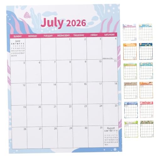 Calendario magnético para refrigerador de 18 meses organizador mensual blanco de 10.04 x 12.99 pulgadas