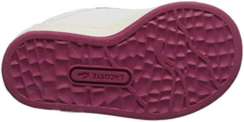 Lacoste Girl's Kid's Masters Sneaker, White/Dark Pink, 4 Medium US Toddler | Image 3