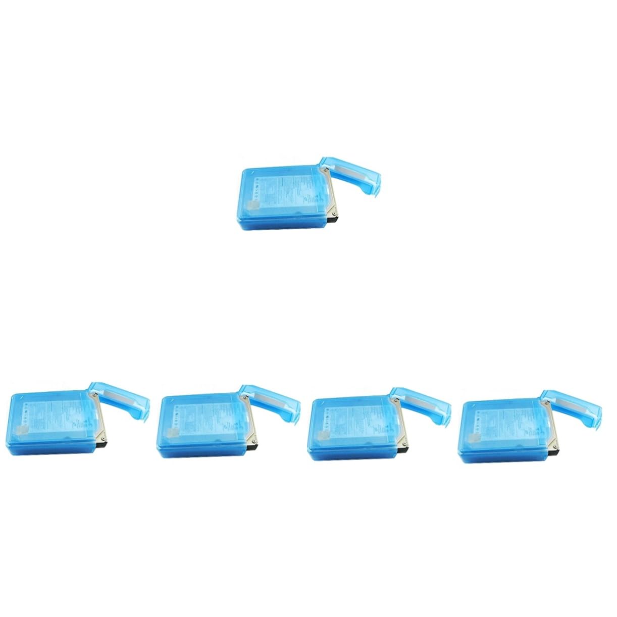 OSALADI 5pezzi Custodia Antistatica Blu Per Hard Disk Da Box Protettivo Shockproof Per Archiviazione e Protezione Dati