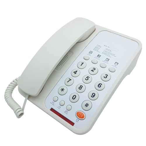 Teléfono fijo con cable, teléfono de escritorio, reducción de ruido, adecuado para el hogar, hotel, oficina, reducción de ruido, teléfono de oficina
