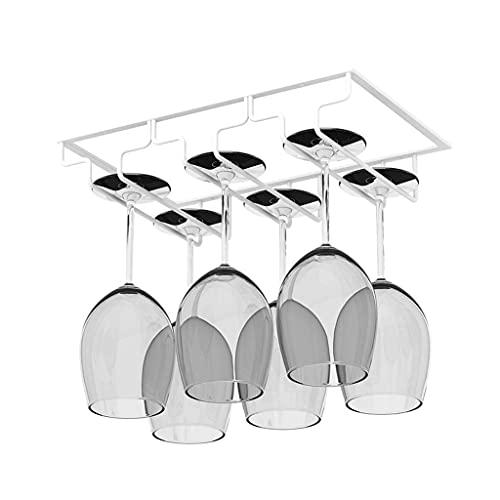 Estante de vino para debajo del gabinete, soporte de metal para copas de vino boca abajo, perfecto para bares, cocinas y restaurantes, solución de almacenamiento de vino que ahorra espacio