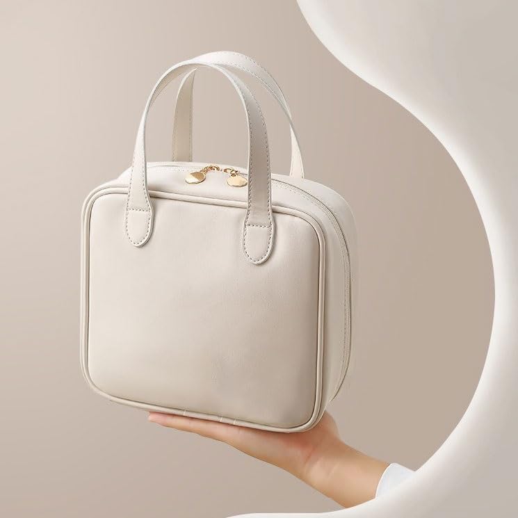 多機能大容量レイヤー収納袋、小型ポータブルポータブル女性用化粧ケース LPAOMKL 旅行化粧品バッグ化粧品バッグ大容量マルチレイヤーポータブル化粧品保管ボックス(Red)  LPAOMKL ハンドヘルド化粧品バッグ 女性ポータブル大容量旅行化粧品収納バッグ 化粧ポーチ 大容量 ... 大容量旅行化粧品収納袋ポータブル多機能収納化粧品袋