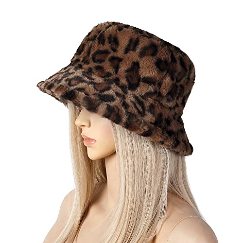 Mimfutu Winter Fishing Hat Fluffy Bucket Hat for Men and Women