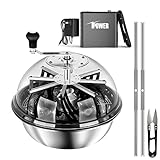 iPower 16 Inch Bud Trimmer Leaf Bowl Machine with Electric Spinner Automatic Twisted Spin Cut Sharp Stainless Steel Blades, Adjust Speed and Direction, Scissors Included for Hydroponics
