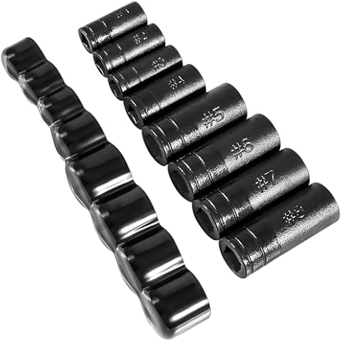 mooncar 70500 Tap Socket Wrench Set Use with 1/4",3/8" Drive Fits All MCTI Standard Taps Thru 1/2",1/8" NPT Taps(8 piece with a vinyl holder) Cover
