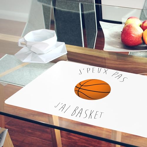 Sets de table souples basket anti-rayures dessous liège pour table propre