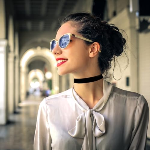 ZesNxj 3 Stück Mode und Eleganz Choker Kette Damen, Samt Choker Schwarz, Verstellbare Klassische Halskette Schwar, Für Dancing Halloween Geburtstag Party Cosplay