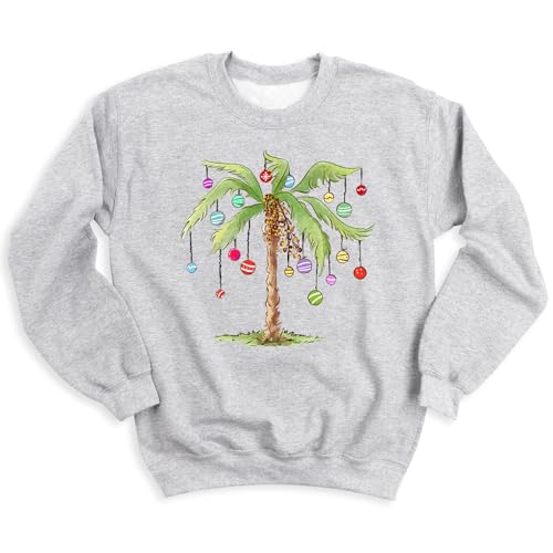 Christmas Palm Tree Light Sweatshirt, Xmas Sweatshirt, Tropical Christmas Tree Shirt, Hawaii Christmas Beach Hoodie, Holiday Tree Tee, Christmas In July Family T-Shirt, Christmas Tree Sweater3