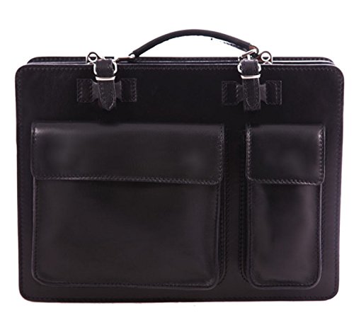 Cartera de mano para hombre XL negro con diseño elegante y funcional
