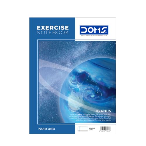 Doms Planet Series | Single Line, 400 Pages | 29.4 x 21 CM | Ideal for School, Home & Office | Pack Of 1 | Color And Design May Vary