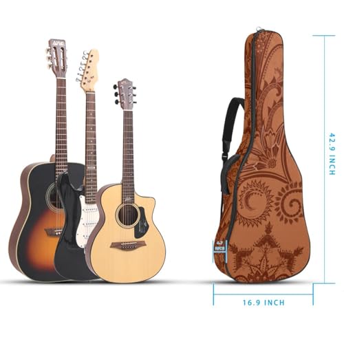 Housse imperméable en tissu Oxford pour guitare acoustique avec bandoulière et poches, style peint à la main, 109 x 42,9 x 11,9 cm, motif fleurs, Multicolore., 42.9×16.9×4.7 in, Sac de transport - Les Beatles, Paul McCartney, John Lennon, RIngo Starr, George Harrison Housse imperméable en tissu Oxford pour guitare acoustique avec bandoulière et poches, style peint à la main, 109 x 42,9 x 11,9 cm, motif fleurs, Multicolore., 42.9x16.9x4.7 in, Sac de transport – Image 6