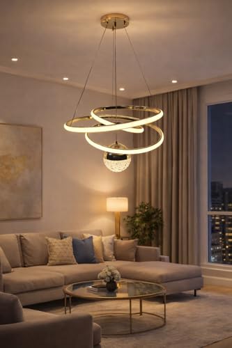 Image of Modern 20132 LED Pendant Chandelier Light | Warm White Decorative Lighting Fixture Contemporary Hanging Lamp | Ideal for Dining Room,Kitchen Island & Hall Living Room,