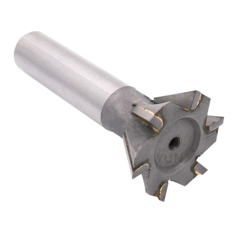 Dovetail Milling Cutter - 45° & 60° Angle T-Slot Milling Cutter, D12-60mm, Welding Insert Tungsten Carbide Tools for CNC Machine Tool(D25x100Lx4T-60)